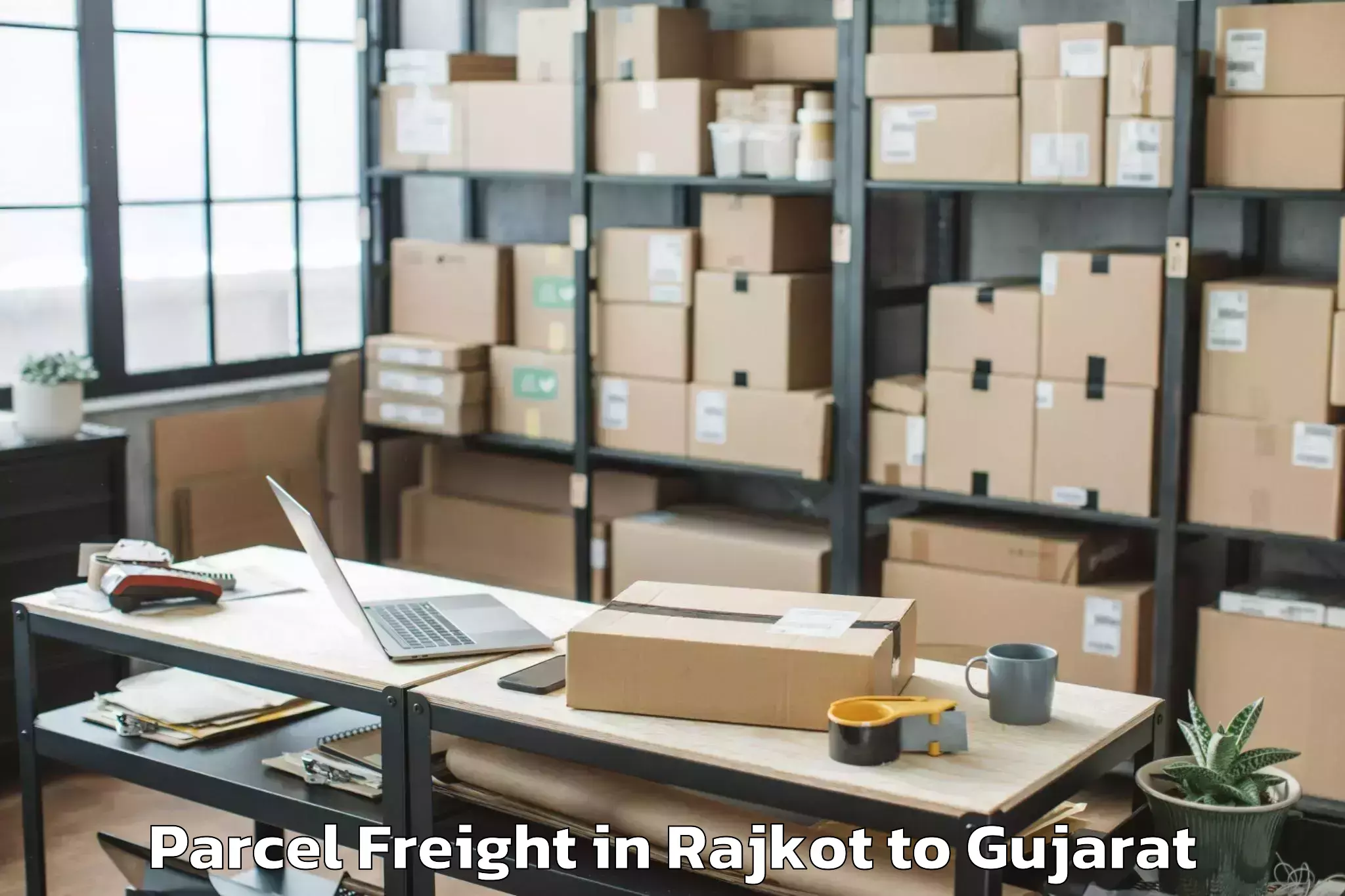 Reliable Rajkot to Halvad Parcel Freight